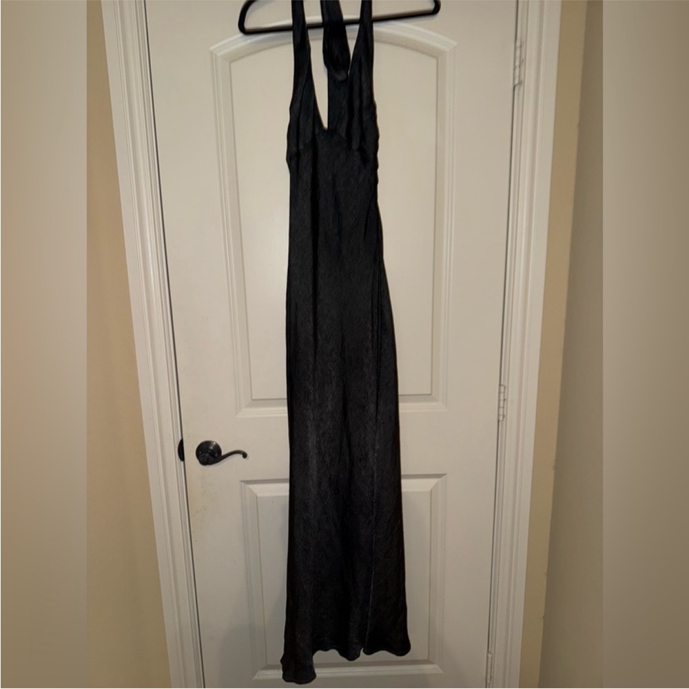 Free People Ella Dress size‎ 2 dark Gray silver Halter Dress - Picture 6 of 15